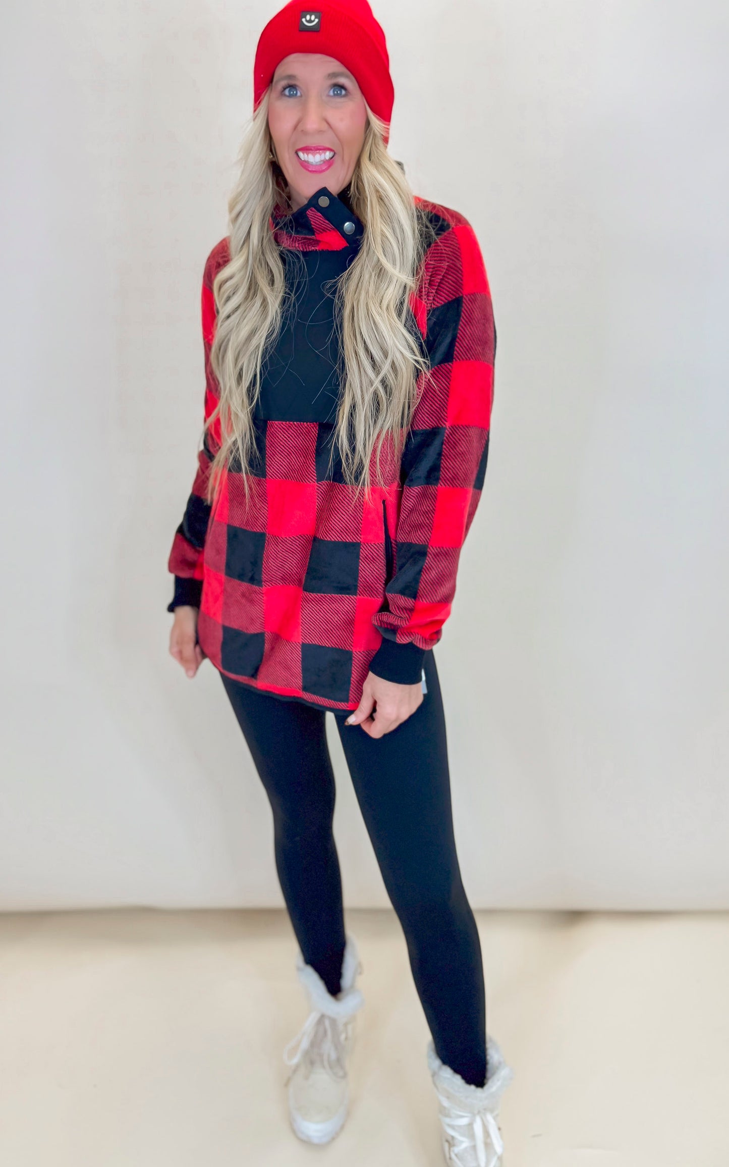 Buffalo Plaid Check Long Sleeve Top