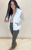 Sleeveless Solid Woven Puffer Vest** - Final Sale