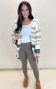 Striped Chunky Knit Full Body Cardigan