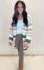 Striped Chunky Knit Full Body Cardigan