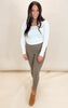 MONO B Micro-Ribbed Swoop Back High-Waisted Pocket Leggings