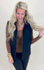 Sleeveless Solid Woven Puffer Vest** - Final Sale