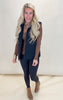 Sleeveless Solid Woven Puffer Vest** - Final Sale