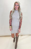 Latte Sleeveless Turtleneck Sweater Dress