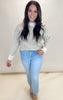 High Neck Herring Bone Knit Sweater