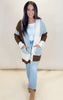 Soft Knit Color Block Open Cardigan - Final Sale