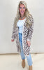 Leopard Print Open Front Cardigan