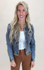 Braided Trim Denim Jean Jacket