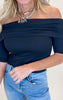 Off the Shoulder Ruched Top - Final Sale