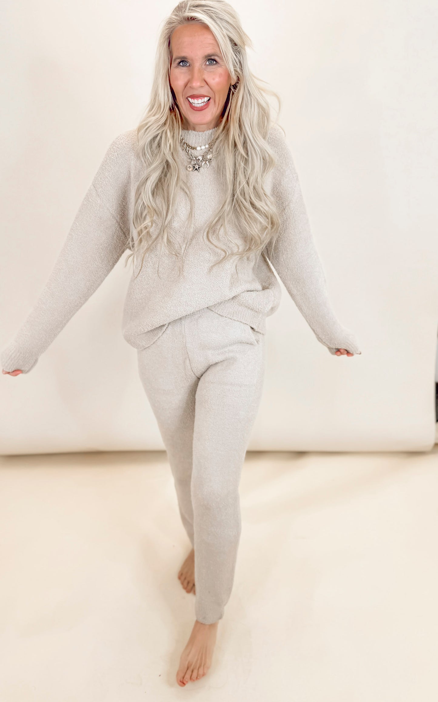 Solid Color Crewneck Sweater