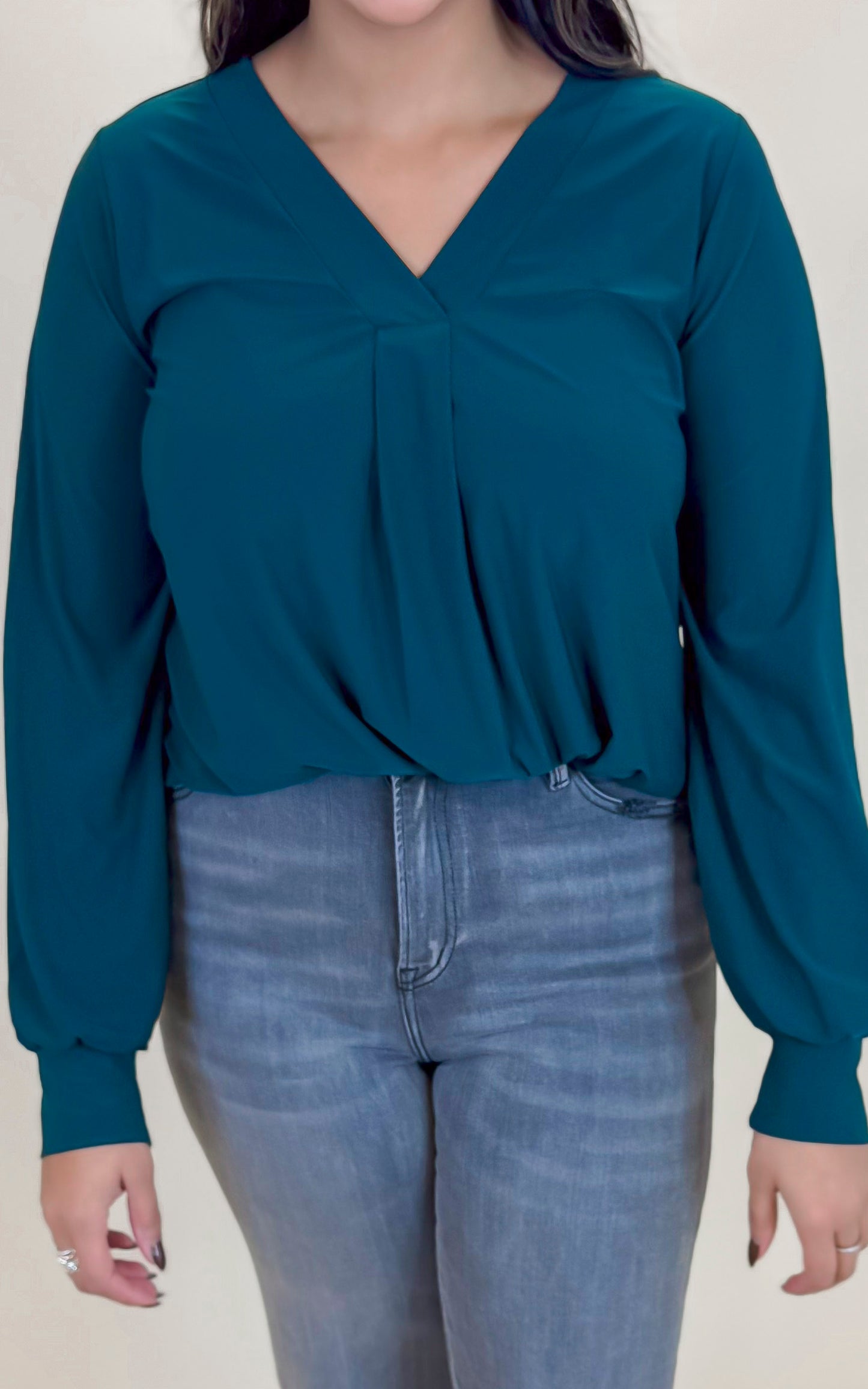 Teal Long Sleeve Solid Knit Top *DEAL - COUPON EXCLUDED