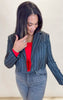 Striped Cropped Blazer **DEAL - COUPON EXCLUDED