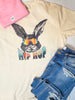 Chill Easter Bunny Garment Dyed Graphic T-shirt