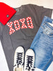 Red Checked XOXO Garment Dyed Graphic T-shirt