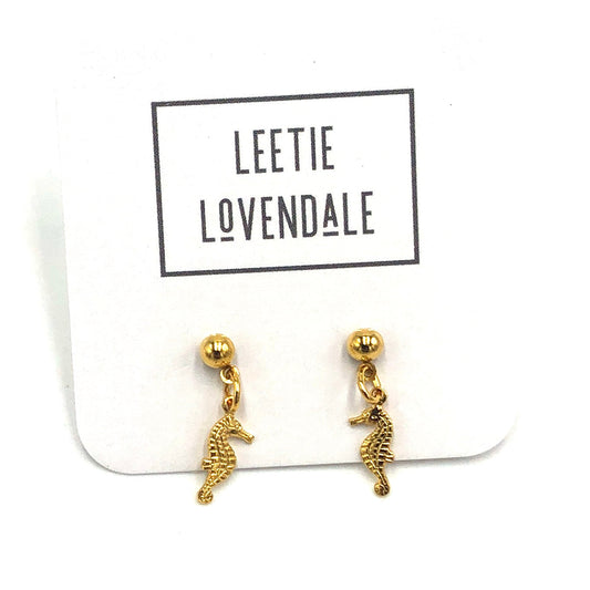 Seahorse Drop Deadstock Earrings *PREORDER