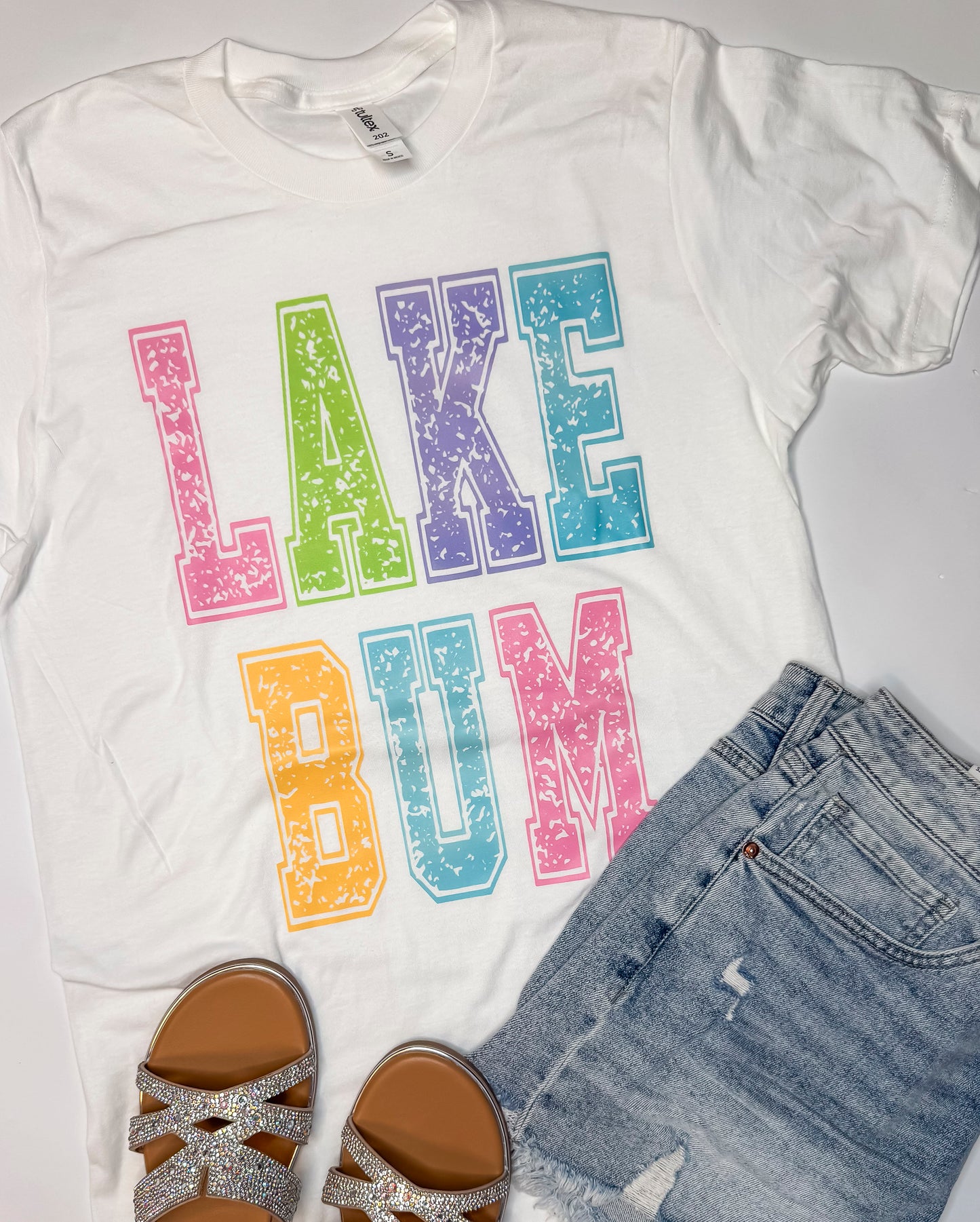 Rainbow Lake Bum Graphic T-shirt