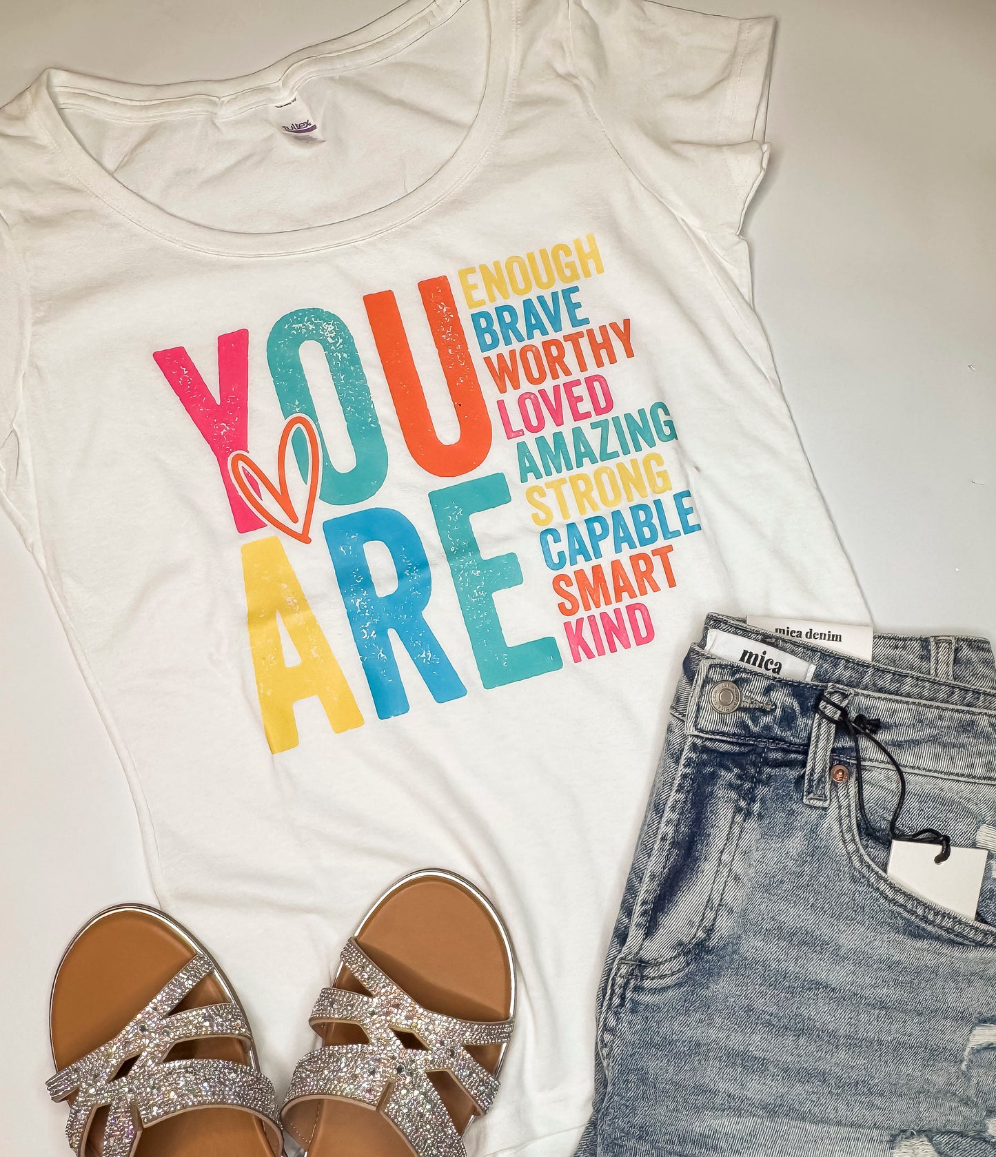 You Are... Graphic Scoop Neck T-shirt