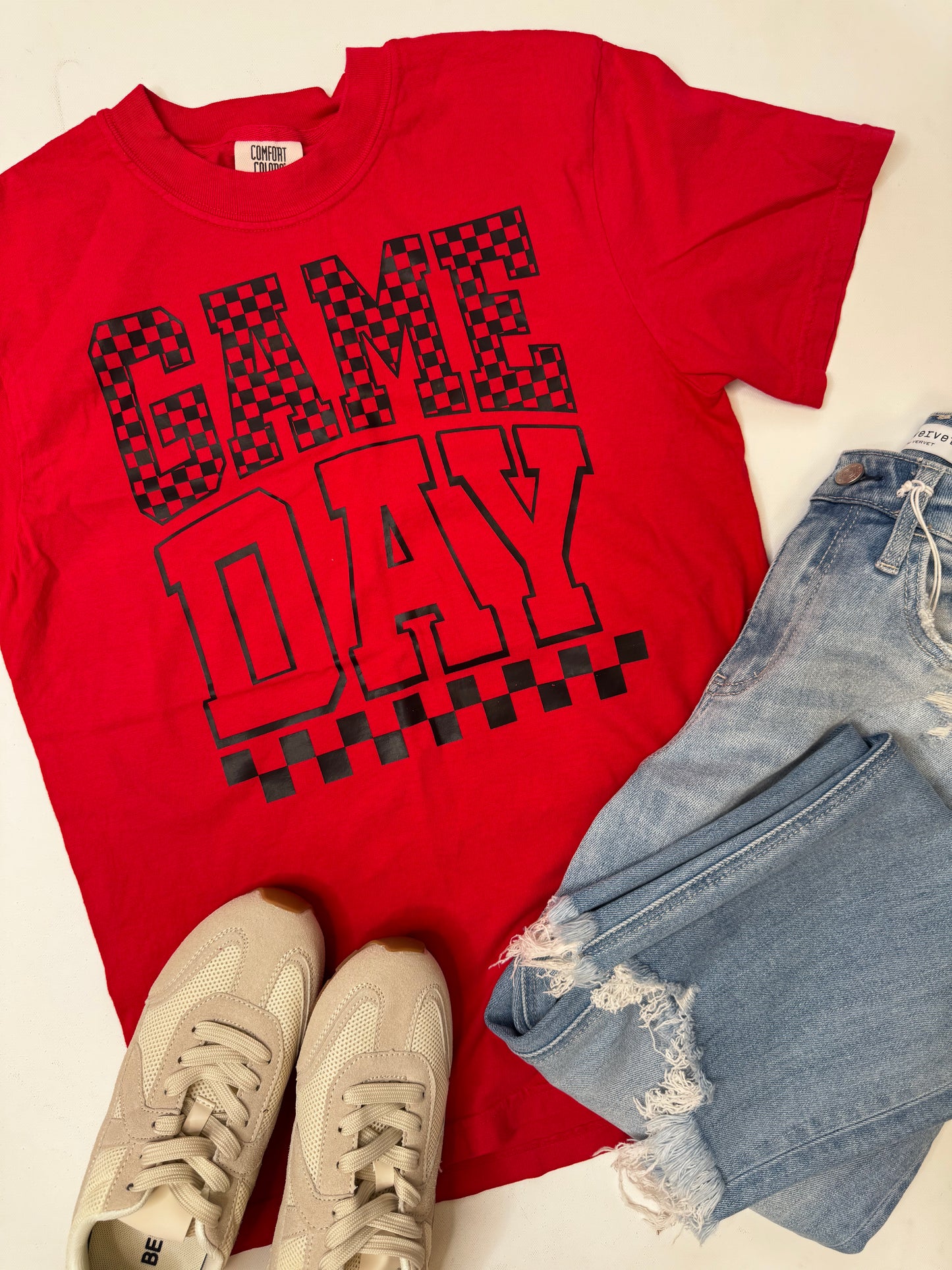 Red Game Day Garment Graphic T-shirt