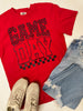 Red Game Day Garment Graphic T-shirt