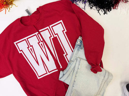 WISCONSIN State Hand Cut Sweatshirt Cardigan