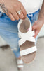 Quirky Elastic Strap Wedges | Corkys