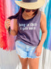 Hang in There... Garment Dyed Graphic Tank Top
