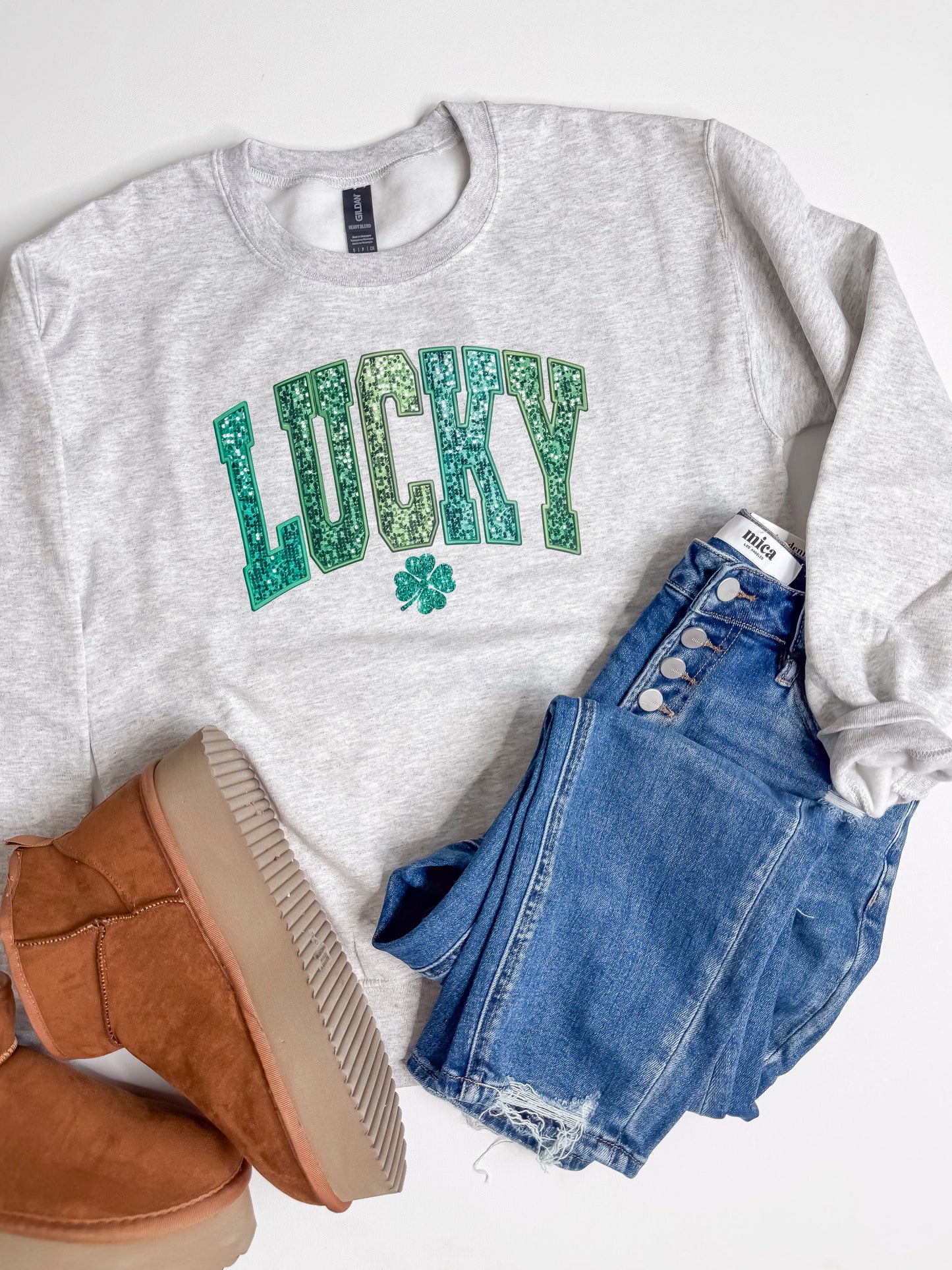 LUCKY Graphic Crewneck Sweatshirt