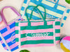 Summer Letter Fringe Striped Tote Bag