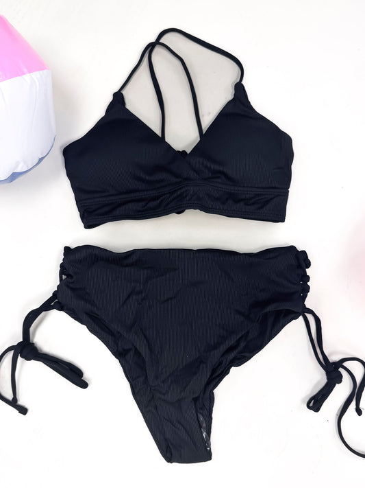 Shoreline Strands Black Bikini Swimsuit