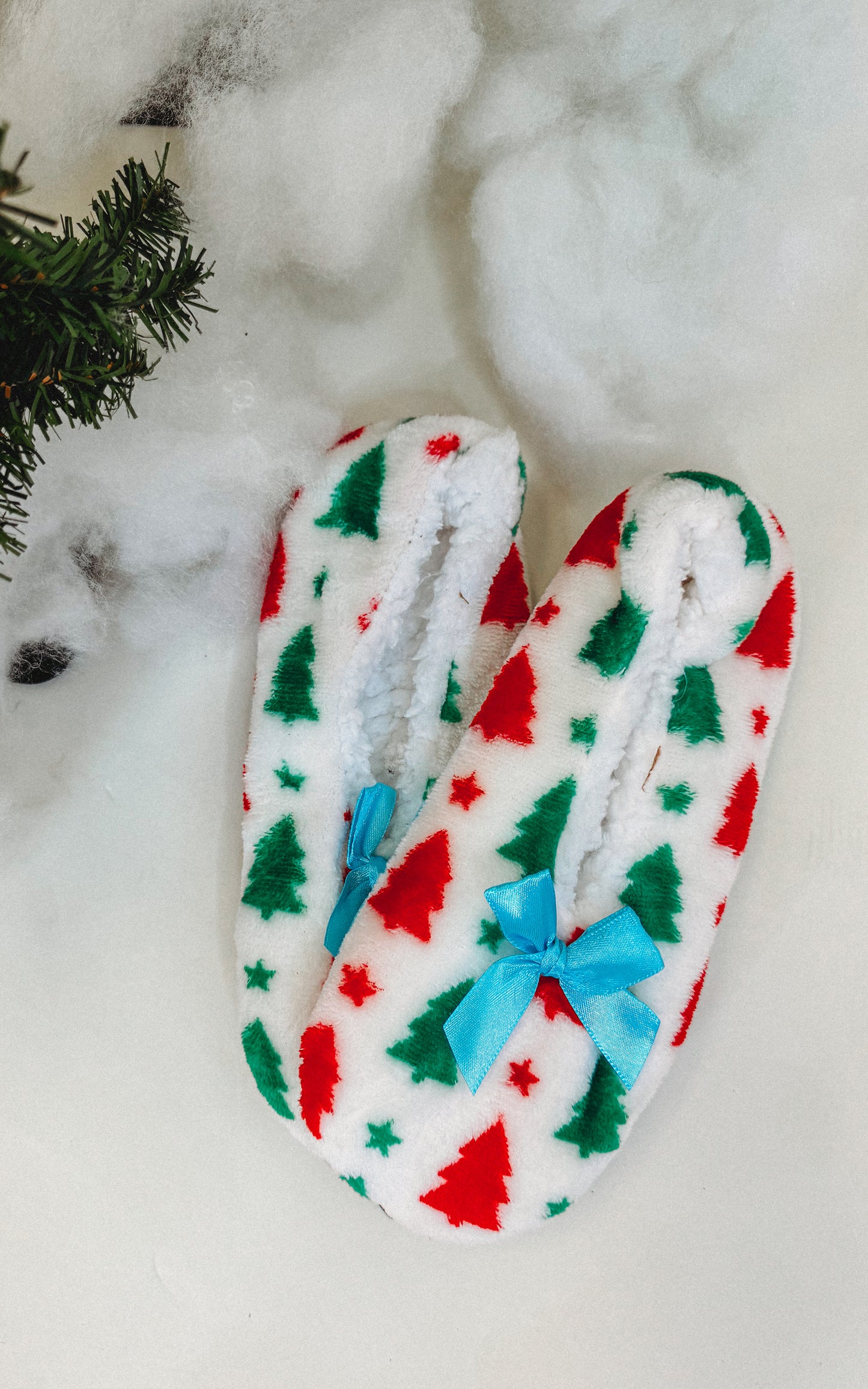 Holiday Fuzzy Sock Slippers