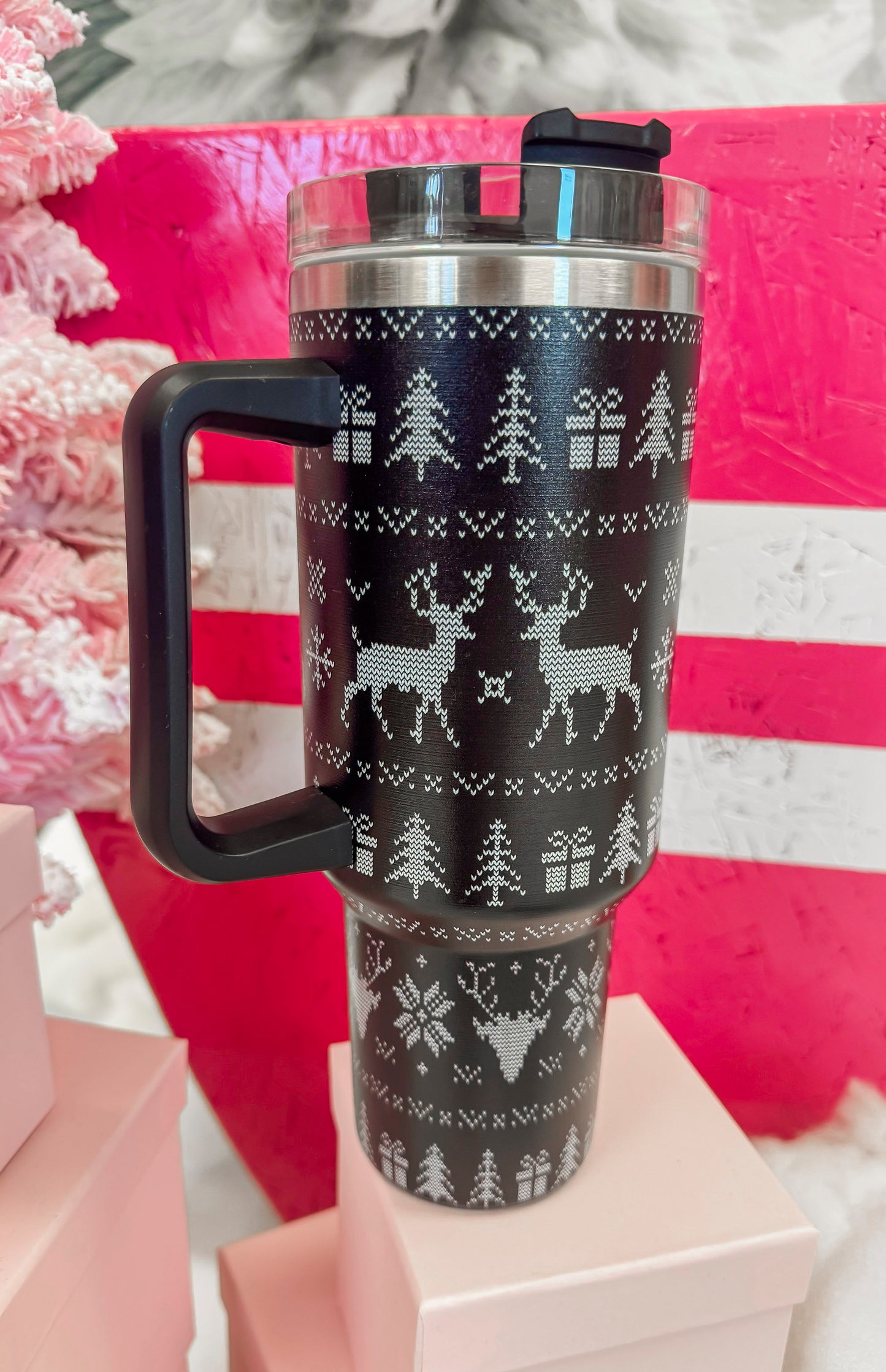 Black Christmas Tumbler (40oz)**Start Ship Date: Nov 29th