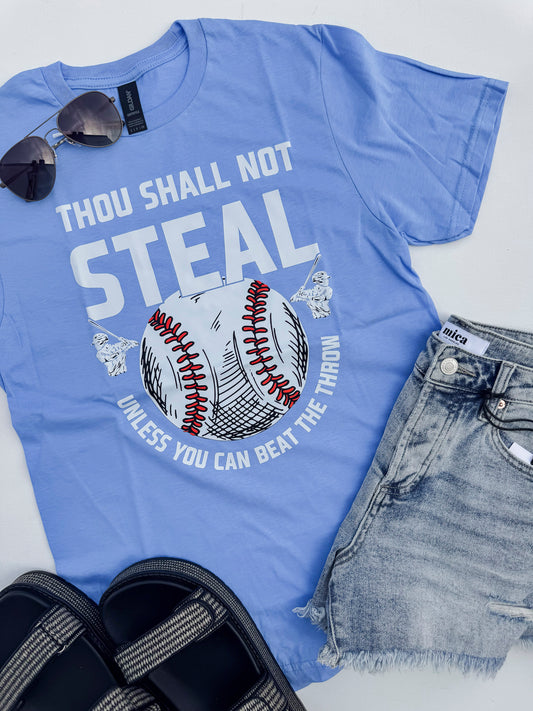 Thou Shall Not Steal Baseball Graphic T-shirt