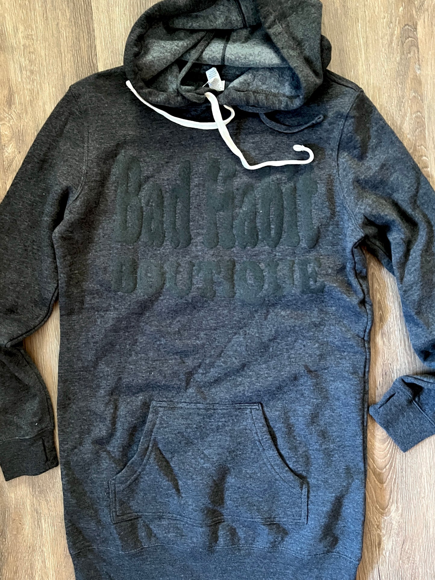 Bad Habit Boutique Puff Letter Double String Hoodie - Final Sale
