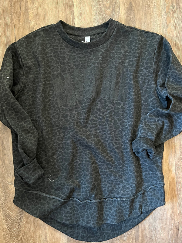 Baseball Leopard Weekend Fleece Tunic - FINAL SALE*