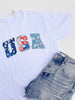 Patchwork USA Graphic T-shirt - Final Sale
