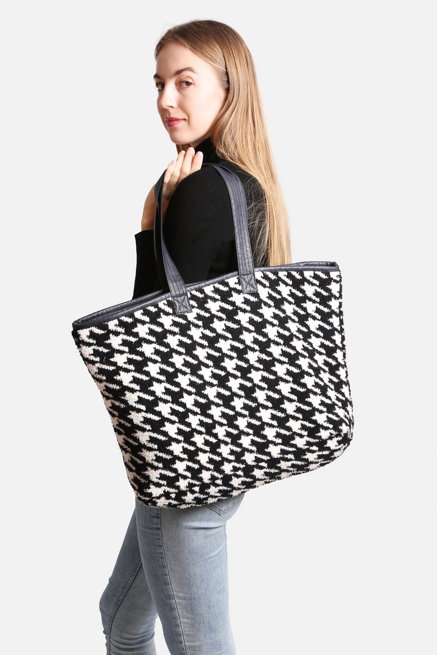 Houndstooth Tote Bag