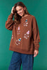 Sequin Gingerbread Hat Oversized Sweatshirt