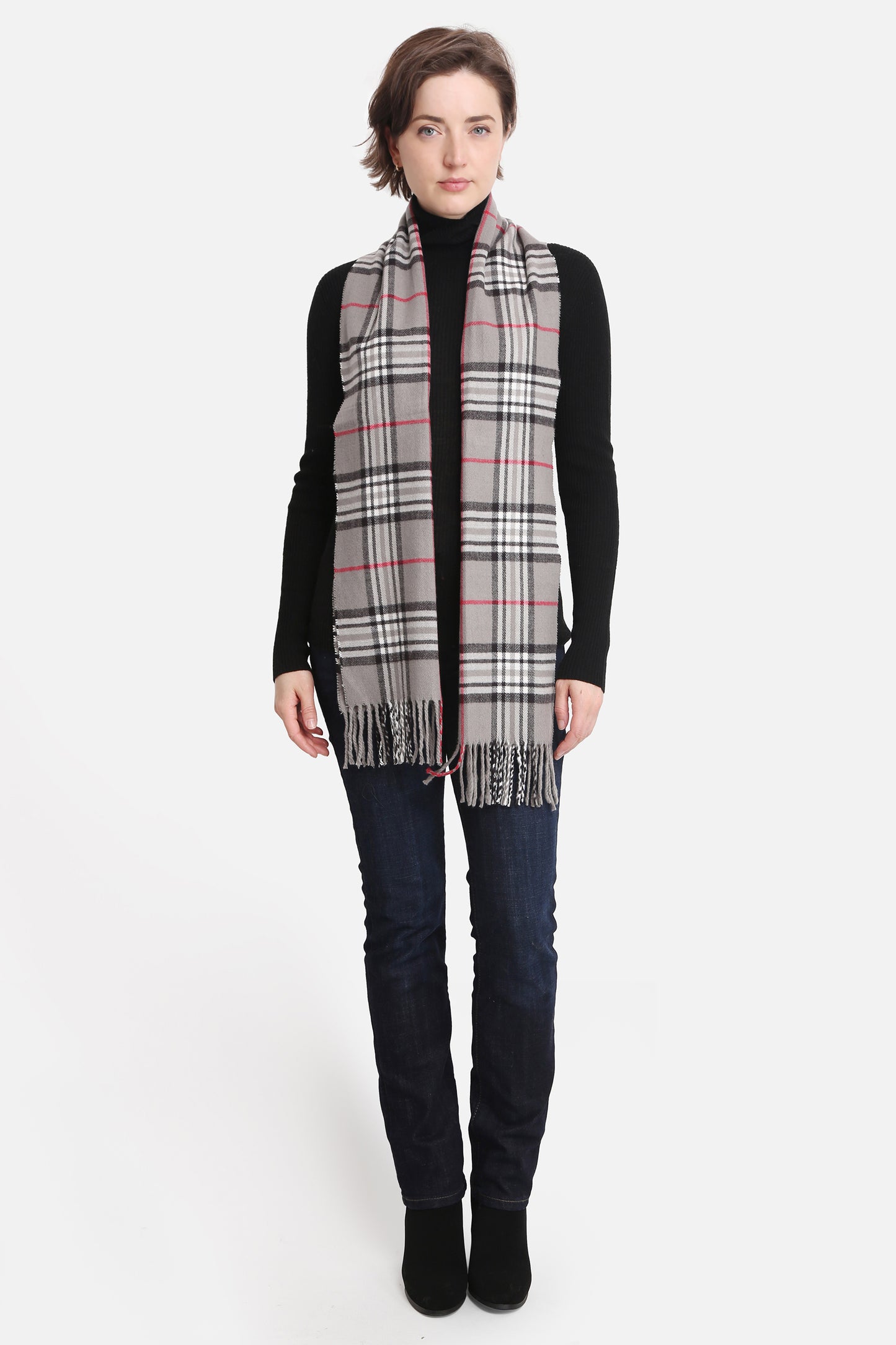 Plaid Pattern Cashmere Oblong Scarf ** DEAL-COUPON EXCLUDED