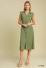 Sleeveless Button Down Midi Dress | UMGEE