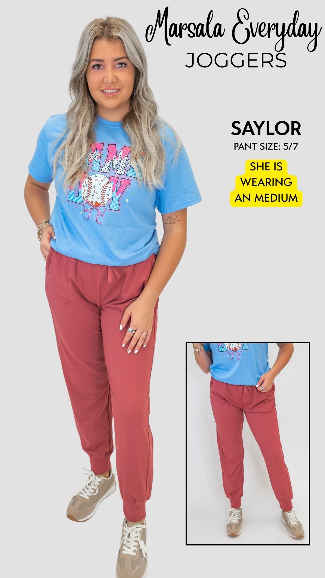 Marsala Everyday Joggers by Salty Wave