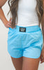 Turquoise Lulu Mac Solid Shorts