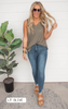 LT OLIVE SLEEVELESS TOP 