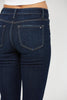 The Elsa Mid Rise Bootcut Crop Dark Denim Jean | Mica