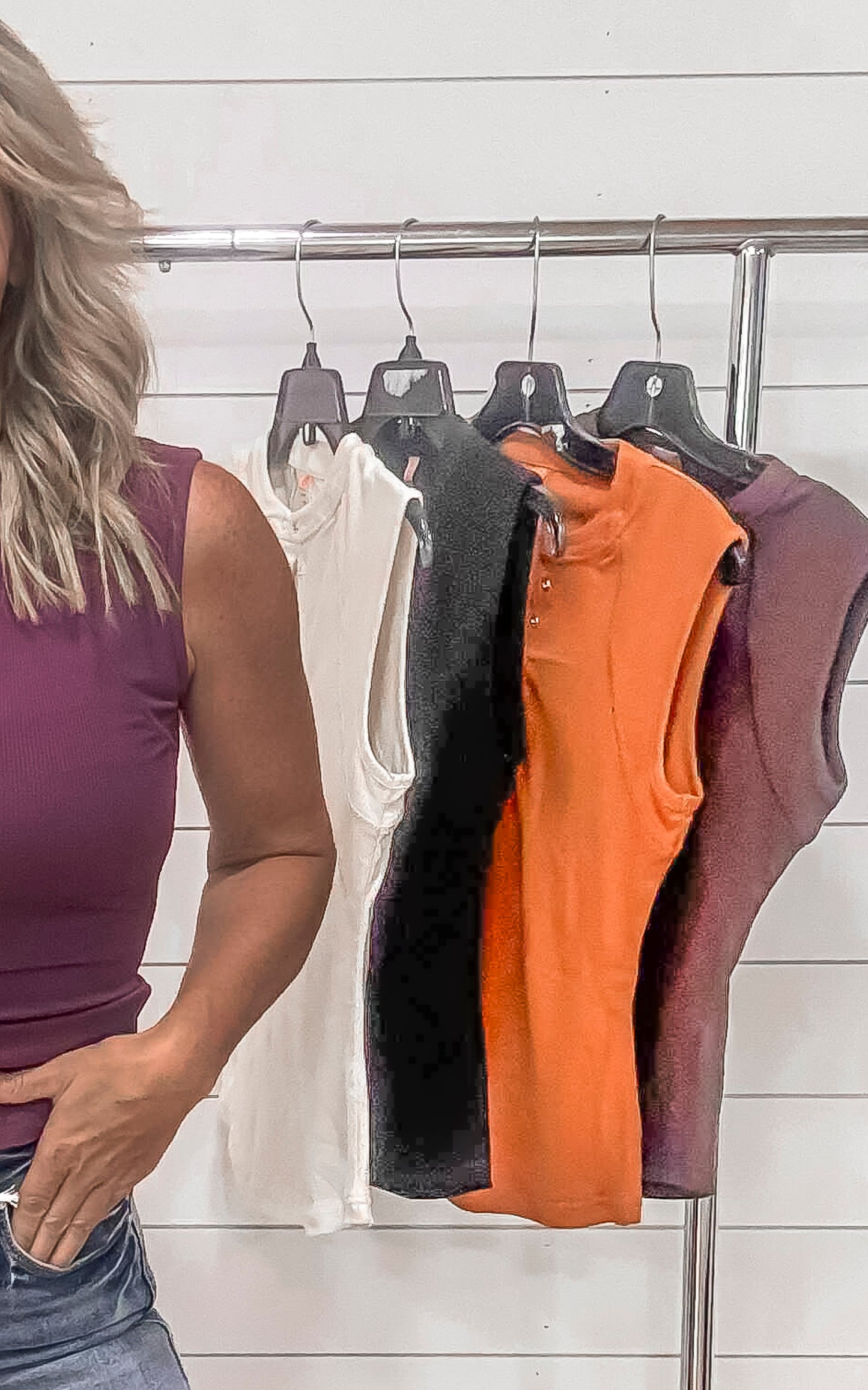 Essential Micro-ribbed Henley Tank Top | MONO B