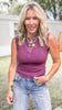 Essential Micro-ribbed Henley Tank Top | MONO B