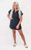 Short Sleeve Solid Knit Romper - Final Sale