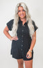 Short Sleeve Solid Knit Romper - Final Sale