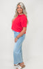 Cotton Boyfriend Round Neck Tee | ZENANA *DEAL
