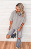 Coastal Cotton Striped Oversized Crewneck Tee | MONO B