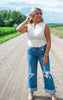 Essential Micro-ribbed Henley Tank Top | MONO B